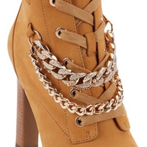 KARL LAGERFELD PARIS • Victoria Ankle Boots • Tan Nubuck - Picture 3 of 15